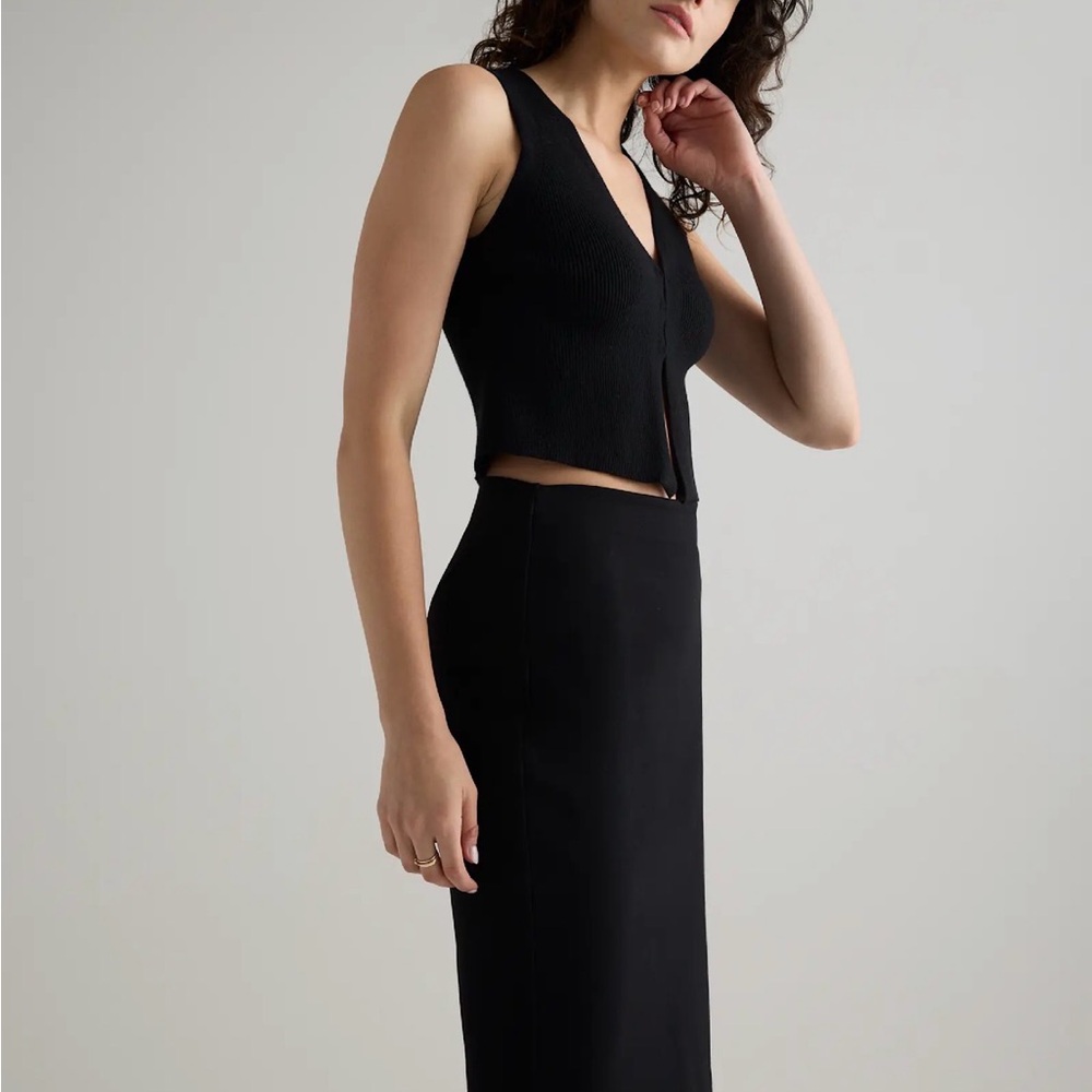 NWT New Ultra Stretch Pencil Skirt Ponte Black Medium - Picture 3 of 8